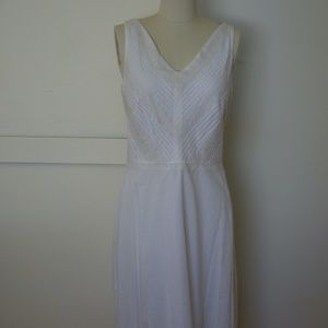 NWT White, sleeveless v-neck dress